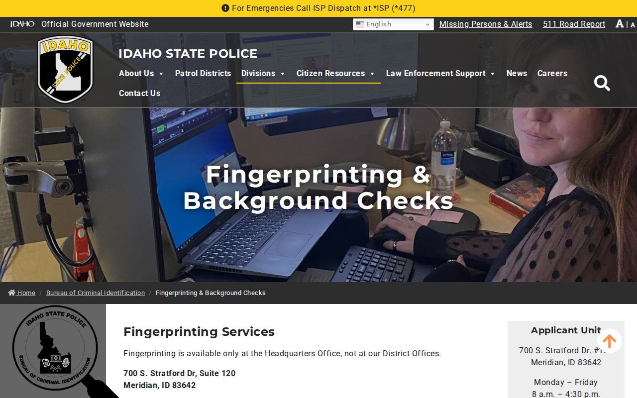 Jefferson County criminal history BCI background check instructions