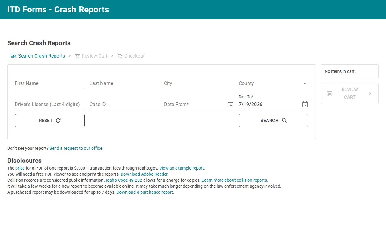 Ririe criminal history Idaho crash report search